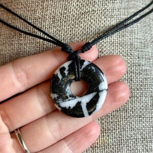 Zebra Jasper Donut Choker